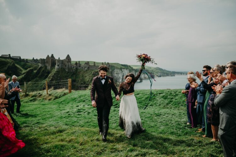 Elopement wedding in Ireland at Dunluce Castle