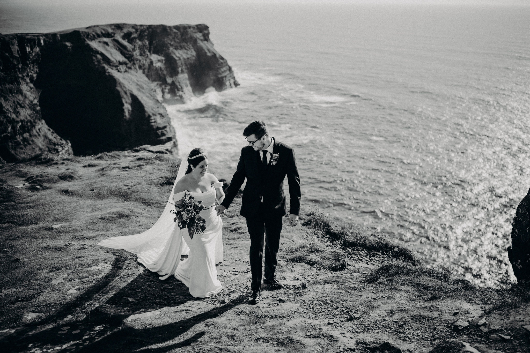 Cliffs of Moher Hags Head Destination Elopement Wedding in Ireland