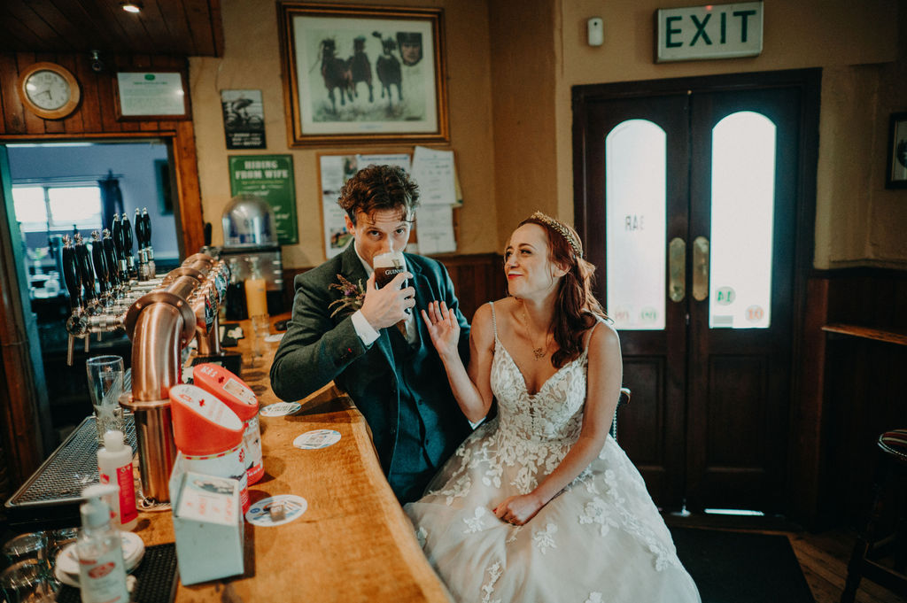 Destination Elopement in Ireland at Pub