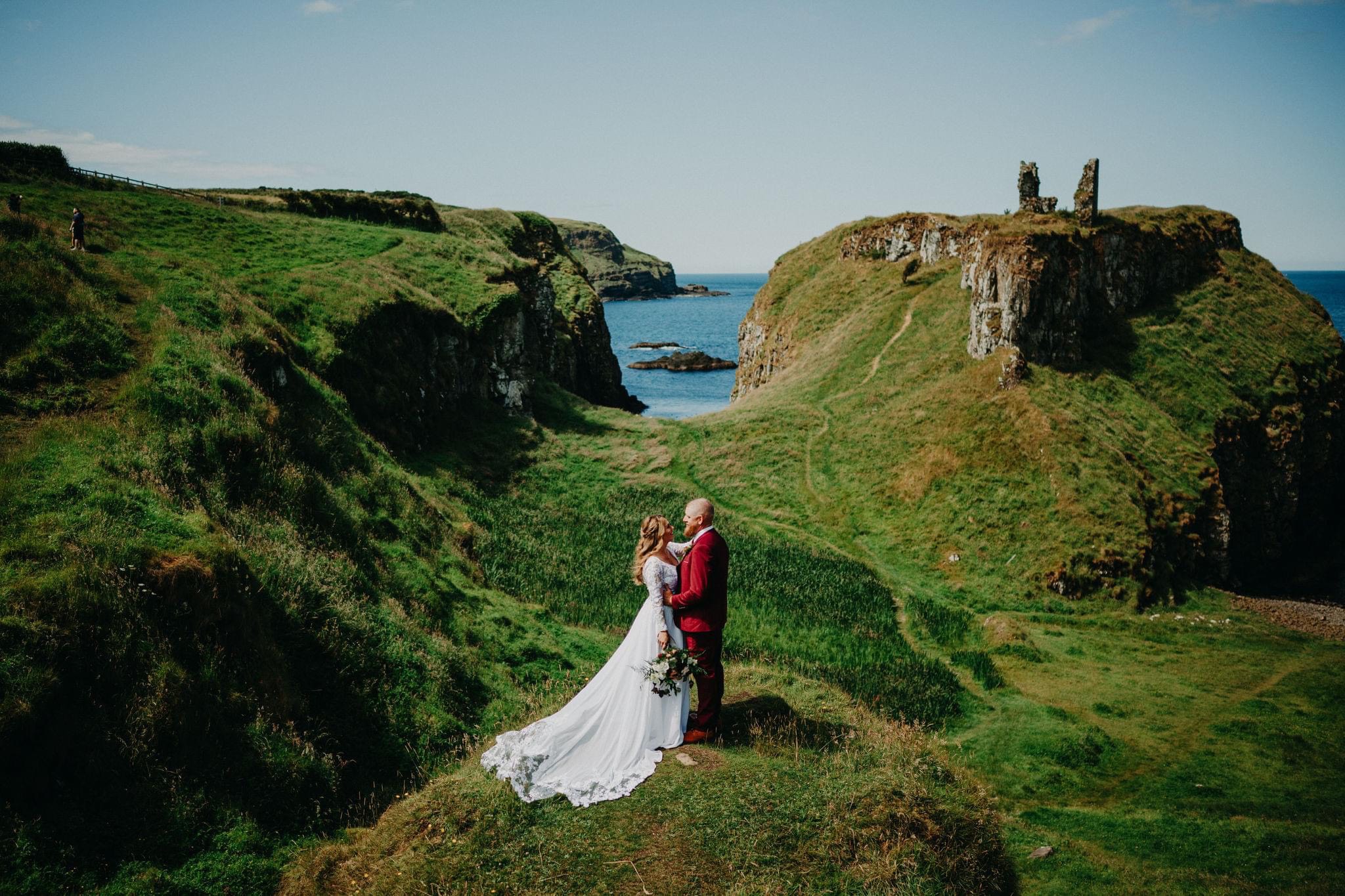 Dunseverick Castle Elopement Wedding Ireland