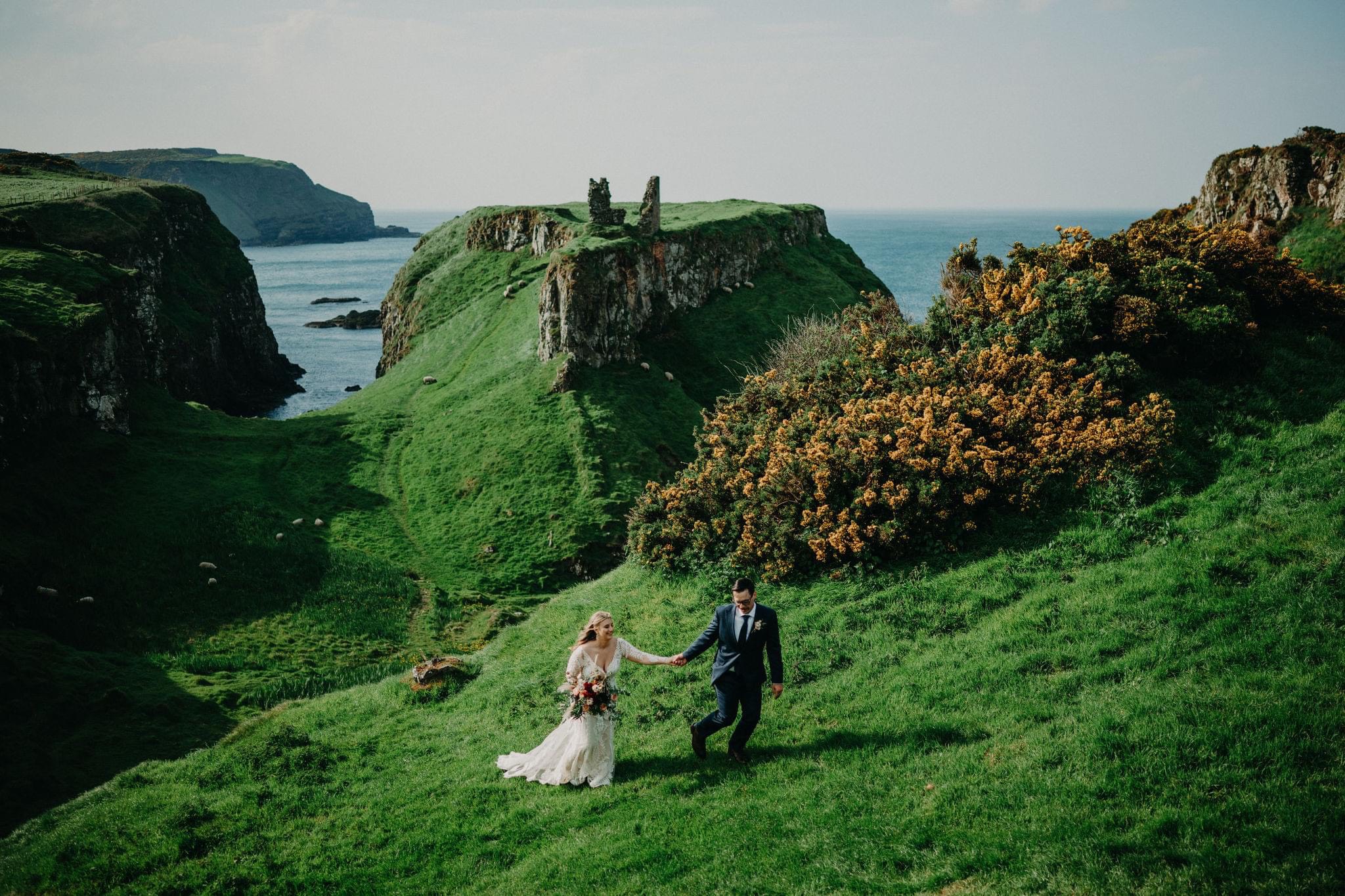 Dunseverick Castle Elopement Wedding in Ireland