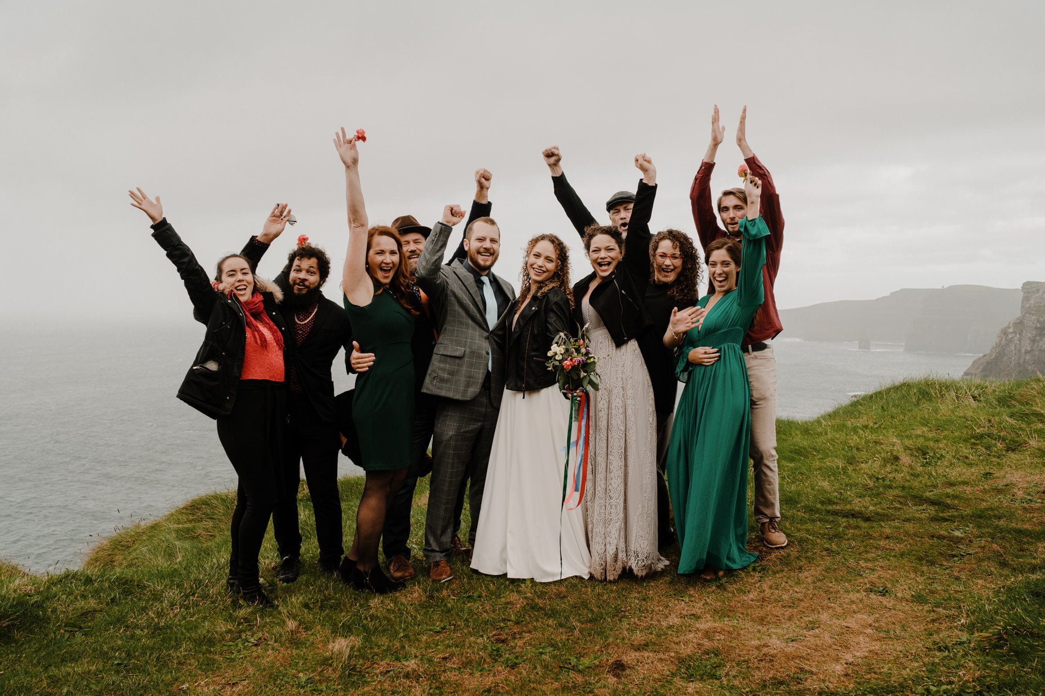 Eloping in Ireland Cliffs of Moher Fun Elopement