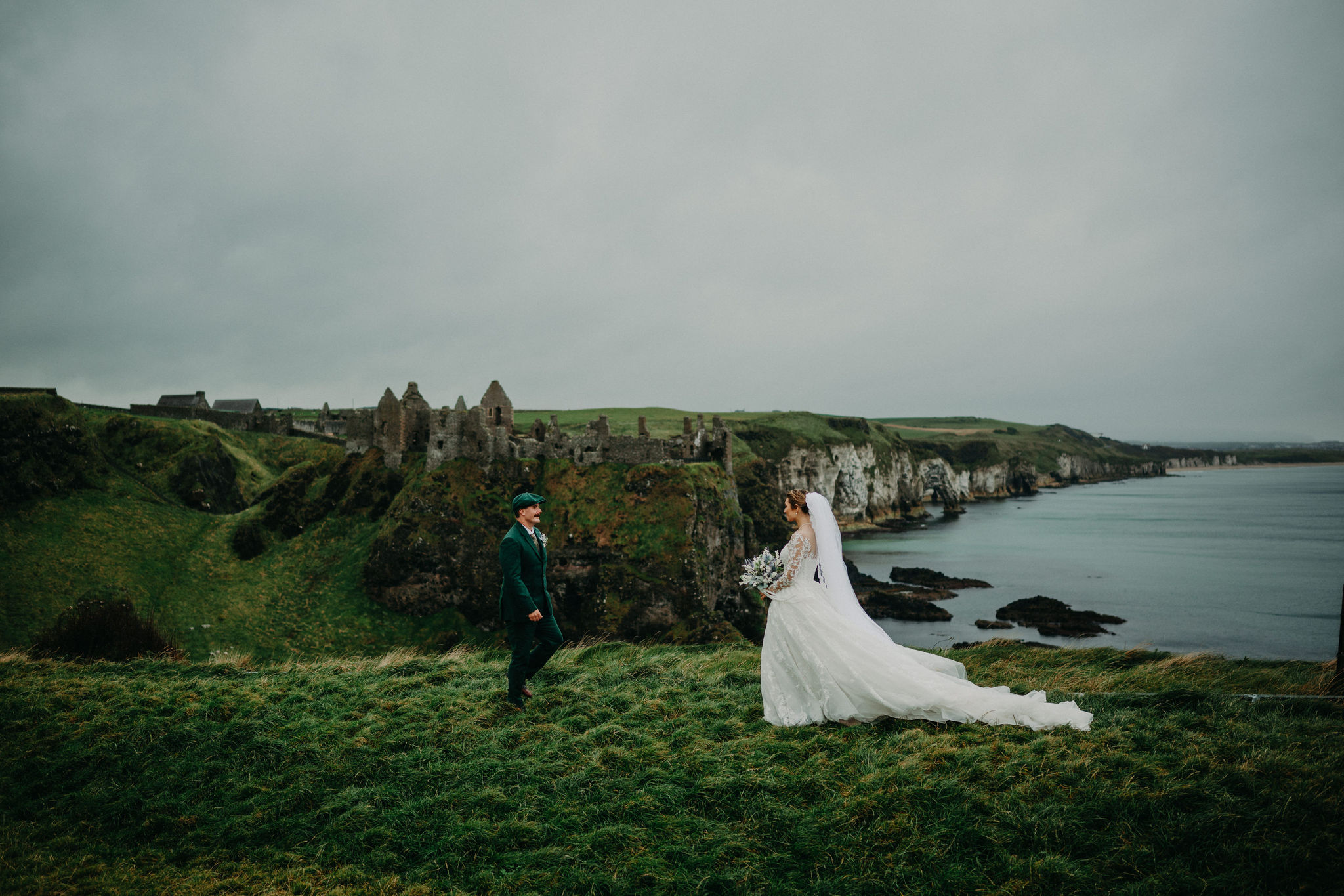 Dunluce Castle Eloping in Ireland Wedding