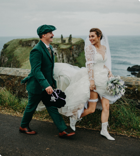 Dunseverick Castle Elopement Wedding in Ireland