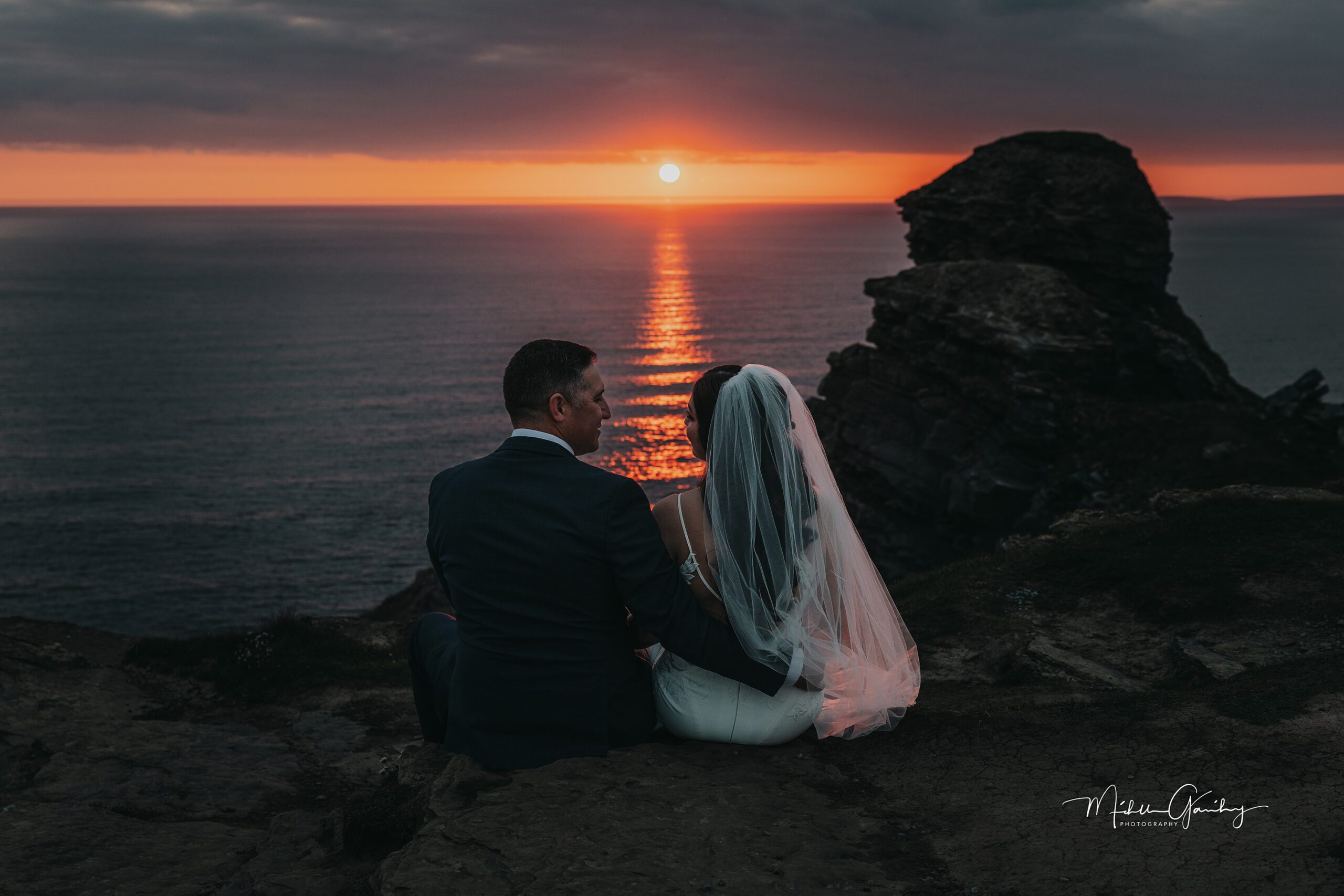 Cliffs of Moher elopement in Ireland at sunset